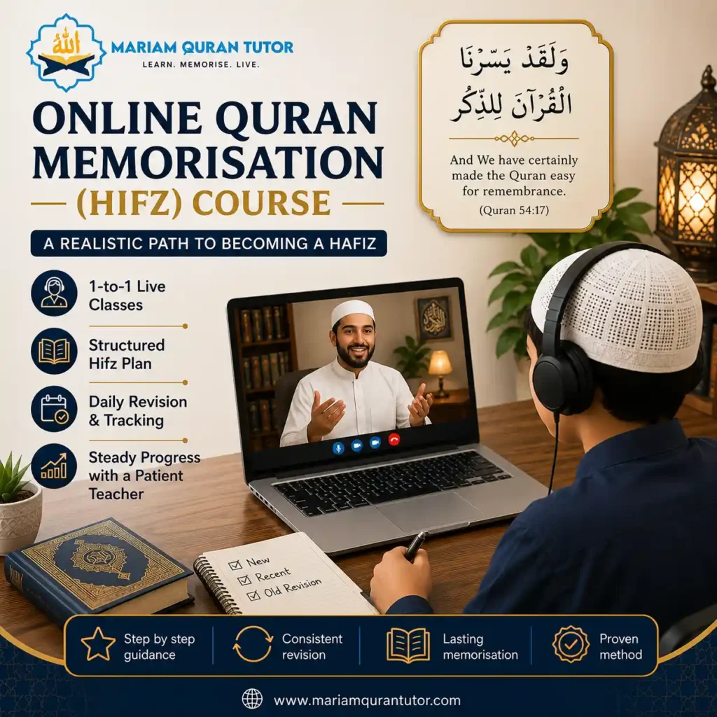 online Quran memorisation course 3 begin with a free trial